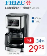 Offre: Cafetière + timer KFT 151