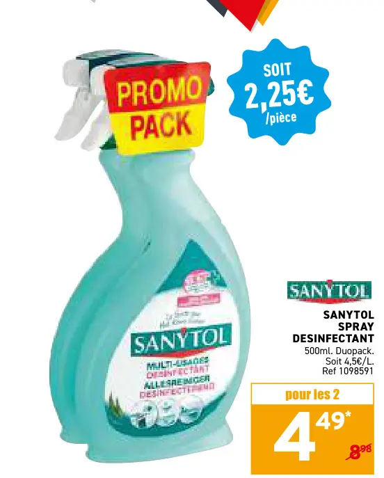 Offre: Sanytol spray desinfectant