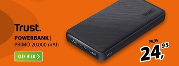 Aanbieding: Trust Primo Powerbank 20.000 mAh Zwart