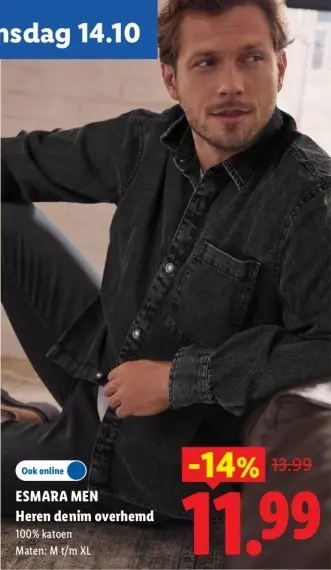 Aanbieding: Heren denim overhemd
