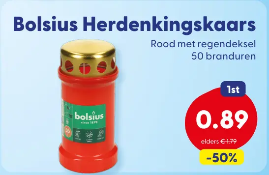 Aanbieding: Herdenkingskaars