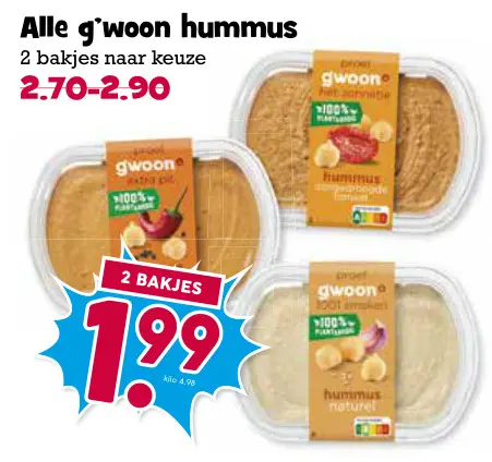Aanbieding: g'woon hummus