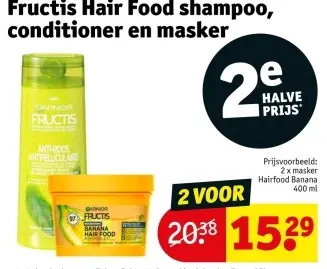 Promotie: Fructis Hair Food shampoo, conditioner en masker