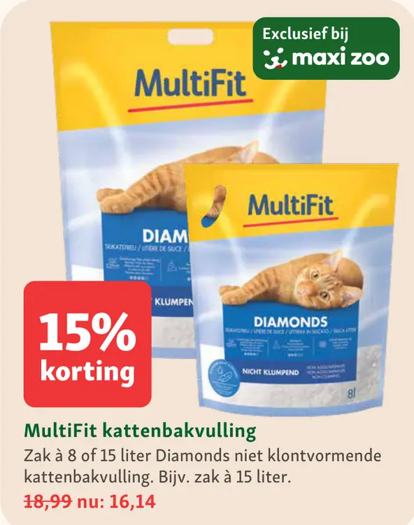 Aanbieding: MultiFit Kattenbakvulling