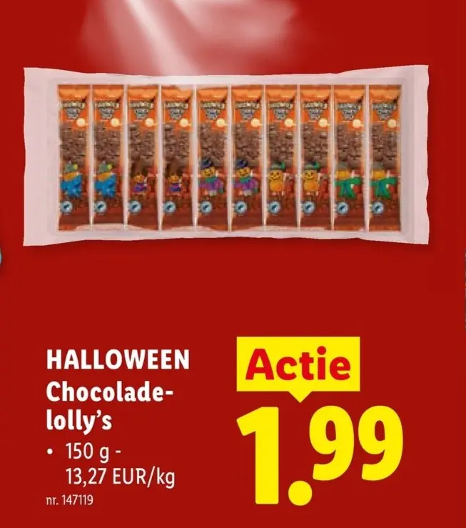 Promotie: HALLOWEEN Chocolade-lolly's