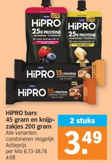 Promotie: HiPRO bars en knijpzakjes