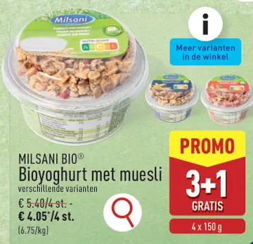 Aanbieding: MILSANI BIO® Bioyoghurt met muesli