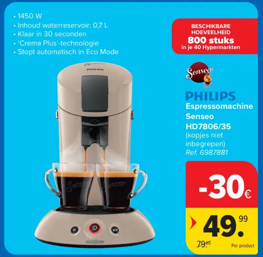 Promotie: Espressomachine Senseo HD7806/35