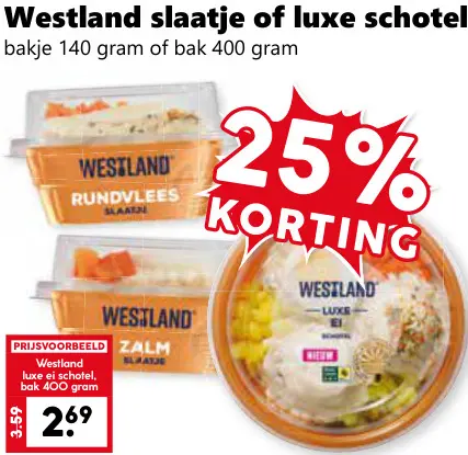Aanbieding: Westland Slaatje of luxe schotel