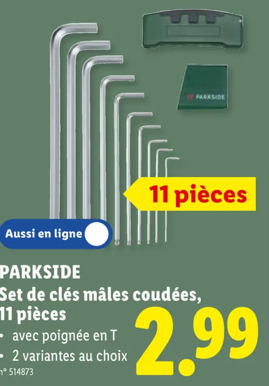 Offre: Set de clés mâles coudées