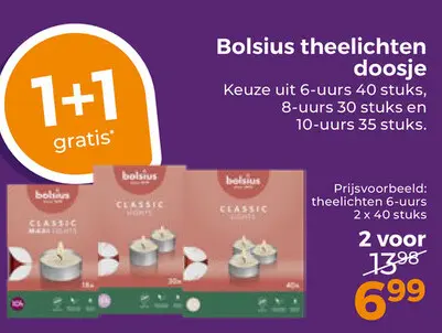 Aanbieding: Bolsius theelichten doosje