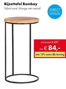 Aanbieding: Bombay bijzettafel