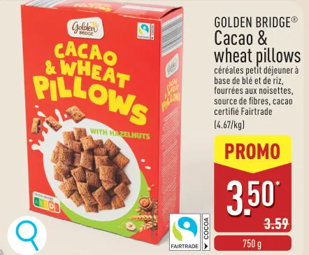 Offre: Cacao & wheat pillows