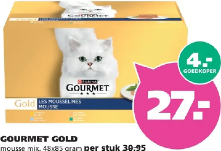 Aanbieding: GOURMET GOLD Kattenvoer mousse mix