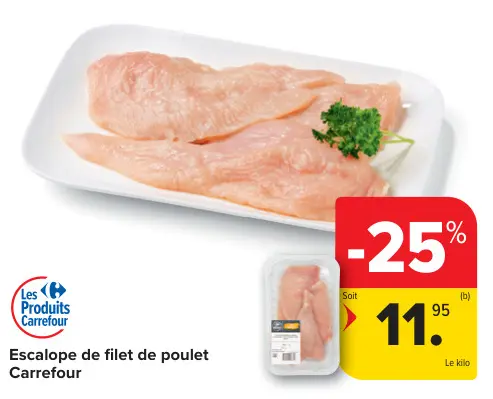 Offre: Escalope de filet de poulet