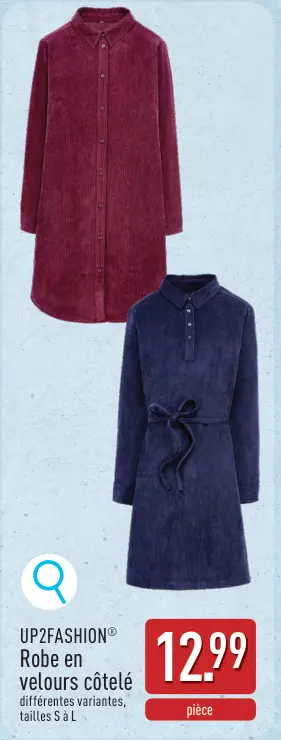 Offre: Robe en velours côtelé