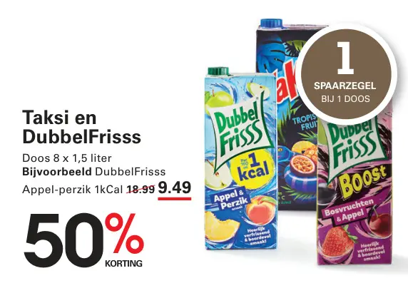 Aanbieding: Taksi en DubbelFrisss