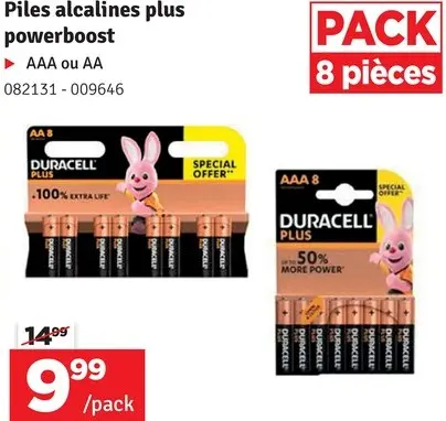 Offre: Piles alcalines plus powerboost