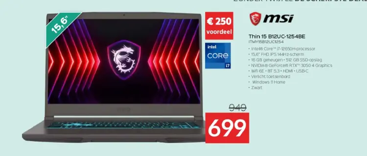 Promotie: Thin 15 B12UC-1254BE