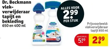 Aanbieding: Dr. Beckmann vlekverwijderaar tapijt en bekleding
