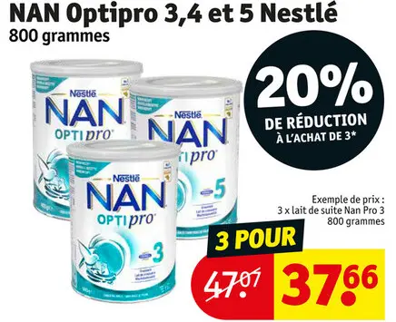Offre: NAN Optipro 3,4 et 5