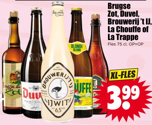 Aanbieding: Brugse Zot, Duvel, Brouwerij 't IJ, La Chouff