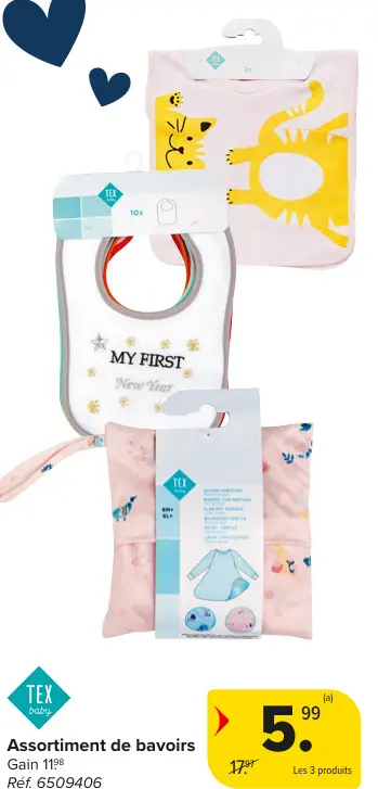 Offre: Assortiment de bavoirs