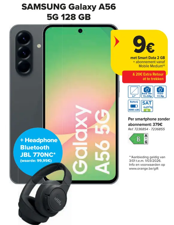 Promotie: Galaxy A56 5G 128 GB
