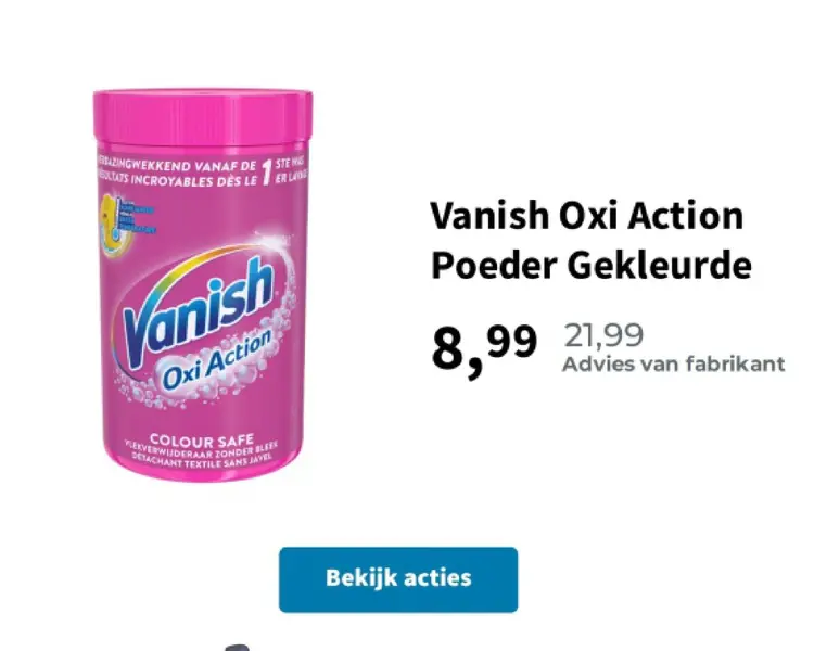 Aanbieding: Vanish Oxi Action Poeder Gekleurde
