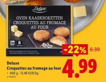 Offre: Croquettes au fromage au four