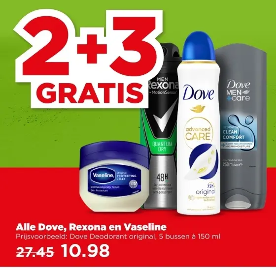 Aanbieding: Alle Dove, Rexona en Vaseline