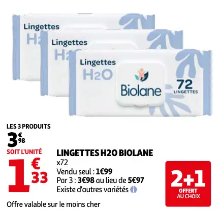 Promotie: Lingettes h2o