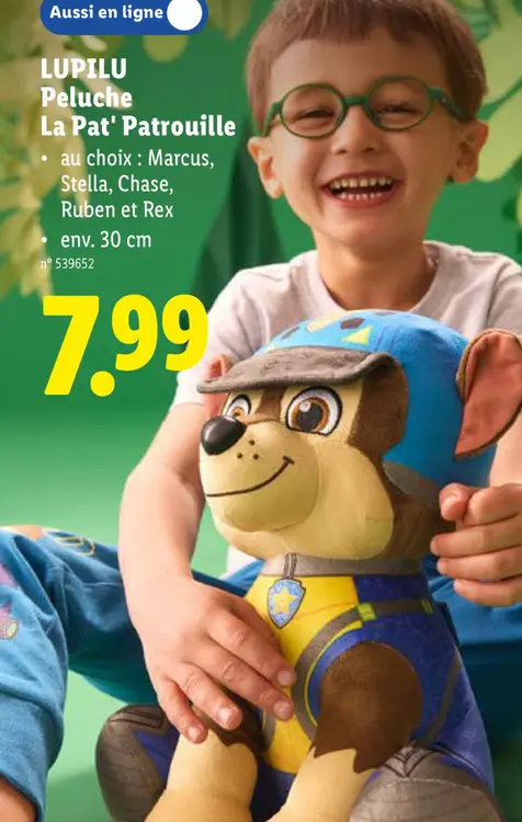 Offre: Peluche La Pat' Patrouille