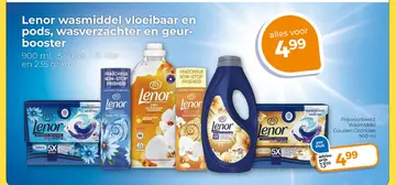 Aanbieding: Lenor wasmiddel vloeibaar en pods, wasverzachter en geurbooster