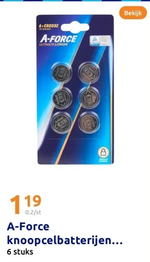 Aanbieding: A-Force knoopcelbatterijen