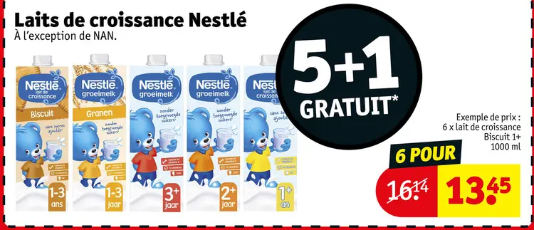Offre: Laits de croissance
