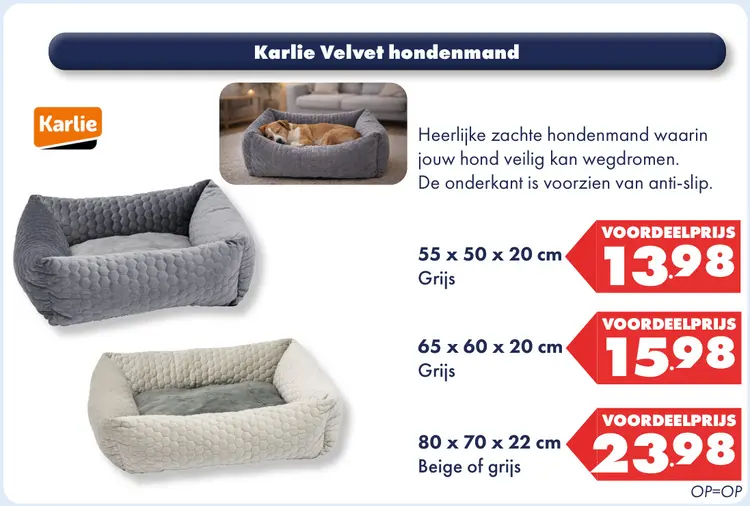Aanbieding: Velvet hondenmand