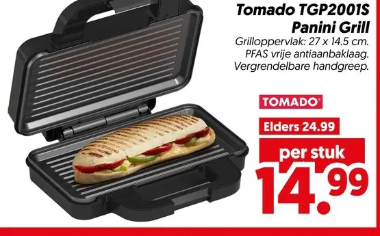 Aanbieding: Tomado TGP2001S Panini Grill