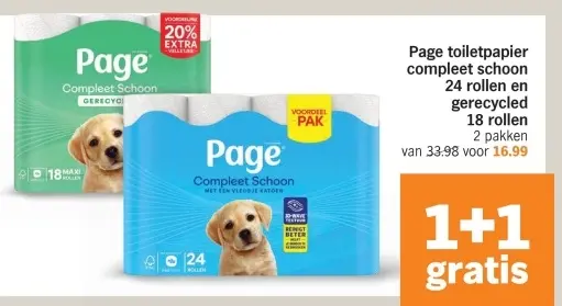 Aanbieding: Page toiletpapier compleet schoon