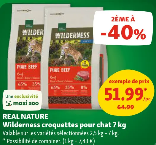 Offre: Wilderness croquettes pour chat