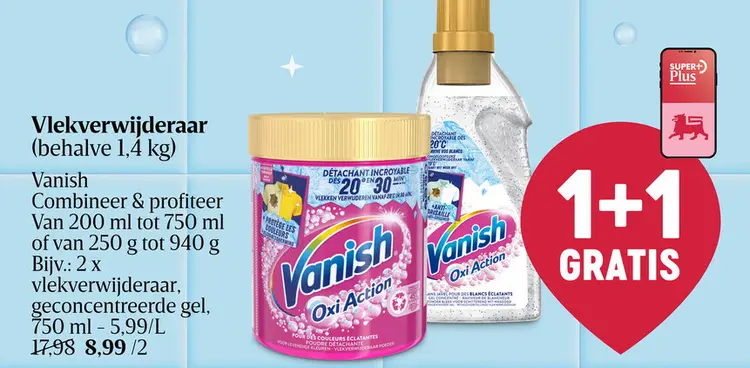 Promotie: Vlekverwijderaar (behalve 1,4 kg)