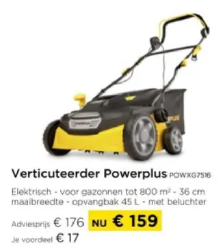 Aanbieding: Verticuteerder Powerplus POWXG7516