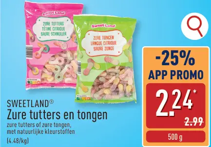 Promotie: SWEETLAND® Zure tutters en tongen