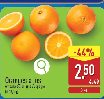 Offre: Oranges à jus