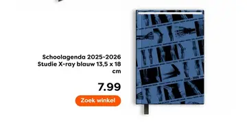 Aanbieding: Schoolagenda 2025-2026 Studie X-ray blauw