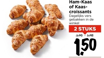 Aanbieding: Ham-Kaas of Kaas- croissants