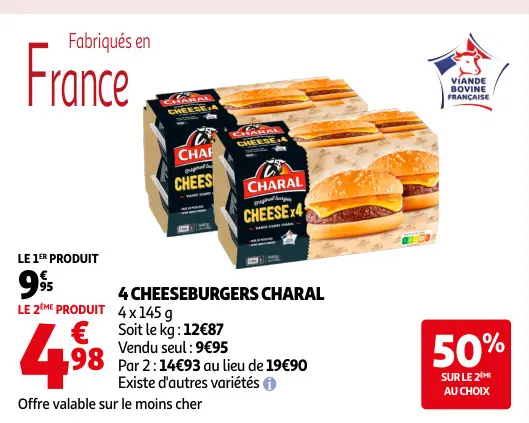 Promotie: 4 cheeseburgers