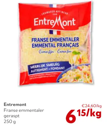 Promotie: Franse emmentaler geraspt