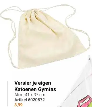 Aanbieding: Versier je eigen Katoenen Gymtas