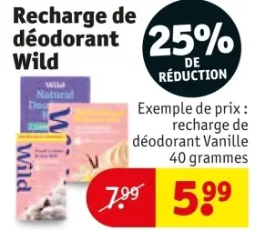 Offre: Recharge de déodorant